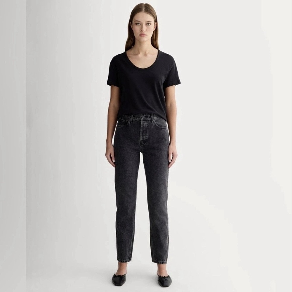 Everlane The 90s Cheeky Jean Ankle‎ Organic Cotton Denim in Washed Black Size 29